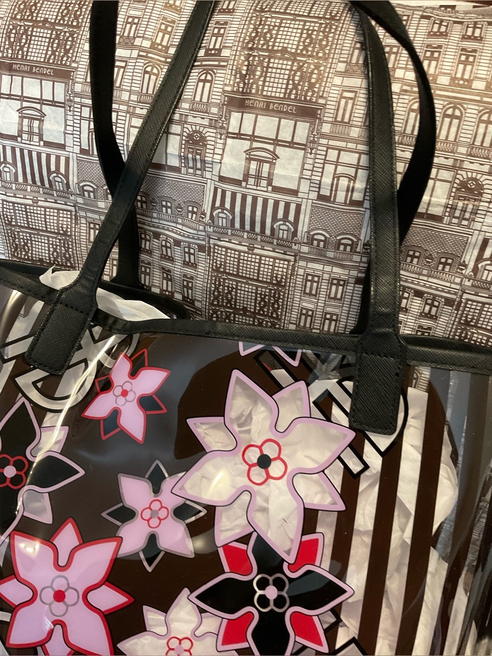 Henri Bendel PVC Floral Shopper Total - Picture 13 of 16